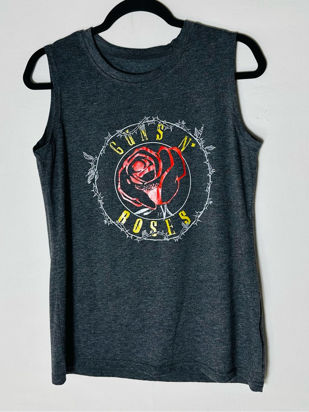 Guns N' Roses Charcoal Grey Graphic Muscle Tank Top M Band Tee Sleeveless T - Picture 11 of 11